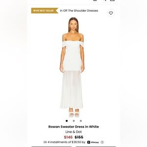 Line & Dot Strapless White Dress